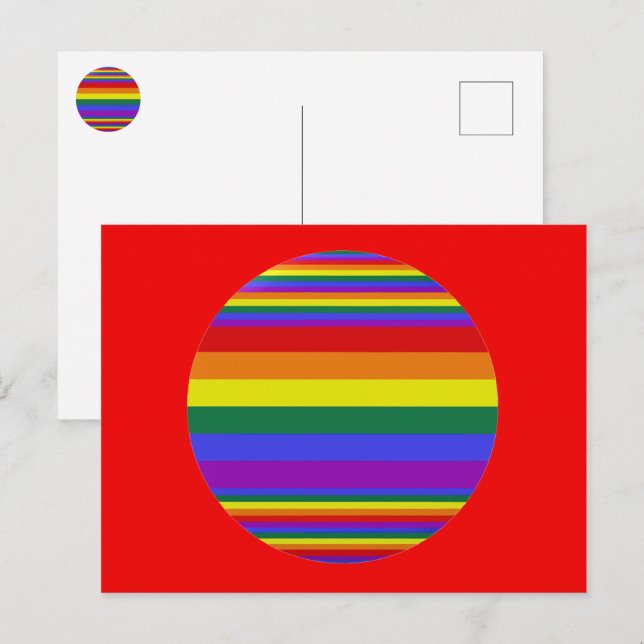 Cartão Postal Cores do Orgulho LGBT (Frente/Verso)