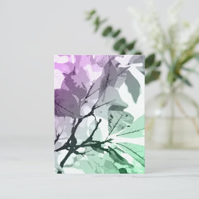 Cartão Postal Cores do outono, folhas 5 (Em pé/Frente)