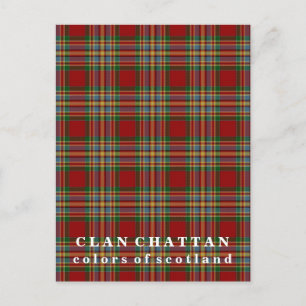 Cartão Postal Cores do Scotland Clan Chattan Tartan