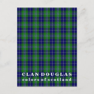 Cartão Postal Cores do Scotland Clan Douglas Tartan