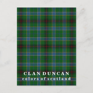Cartão Postal Cores do Scotland Clan Duncan Tartan