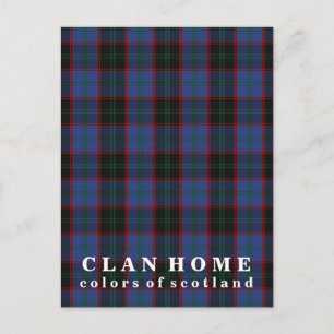 Cartão Postal Cores do Scotland Clan Home Tartan
