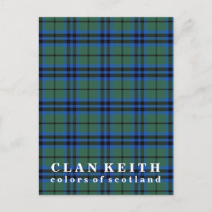 Cartão Postal Cores do Scotland Clan Keith Tartan