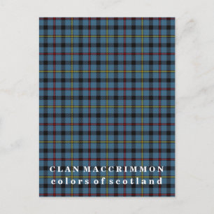 Cartão Postal Cores do Scotland Clan MacCrimmon Tartan