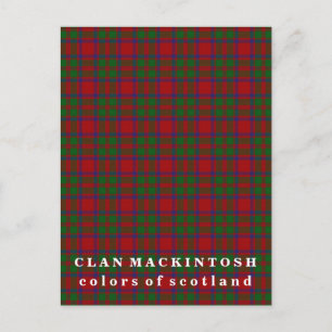 Cartão Postal Cores do Scotland Clan MacKintosh Tartan