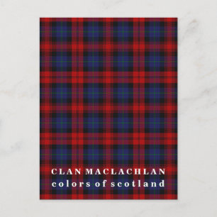 Cartão Postal Cores do Scotland Clan MacLachlan Tartan