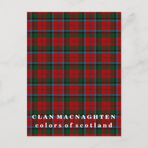 Cartão Postal Cores do Scotland Clan MacNaghten Tartan