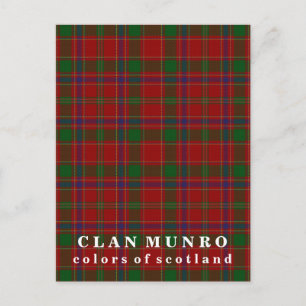 Cartão Postal Cores do Scotland Clan Munro Tartan