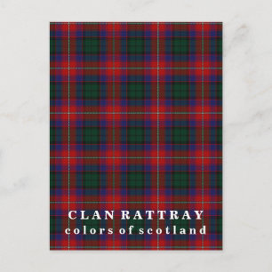 Cartão Postal Cores do Tartan do Clã Rattray da Escócia