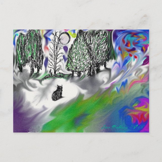 Cartão postal 'Cores dos Gatos' (Frente)