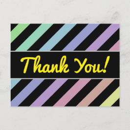 Cartão Postal Cores Pastel claras & teste padrão preto das