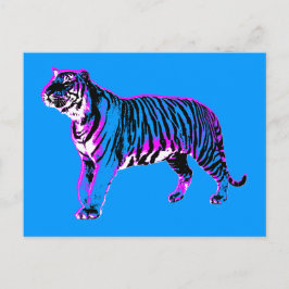 Cartão Postal Corey Tiger 1980s Retro Vintage Wild Tiger