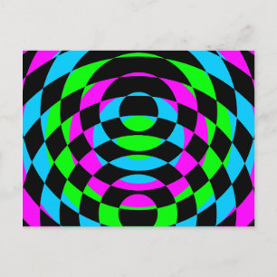 Cartão Postal Corey Tiger 80s Vintage Op Art