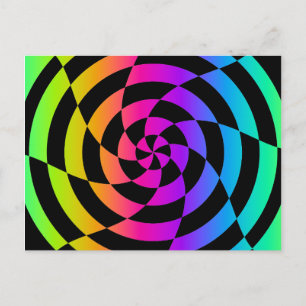 Cartão Postal Corey Tiger 80s Vintage Op Art