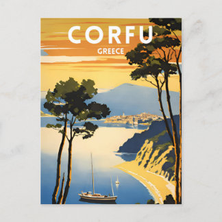 Cartão Postal Corfu Grécia Vintage