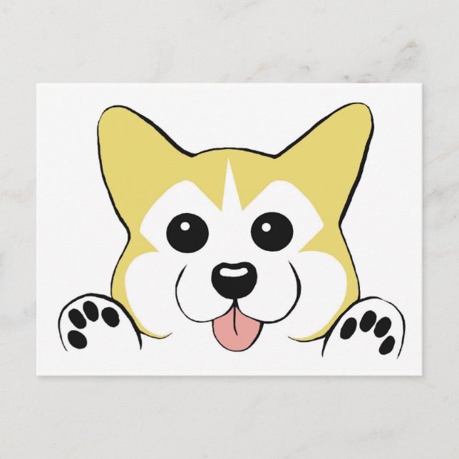 Cartão Postal Corgi (Frente)