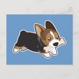 Cartão Postal Corgi