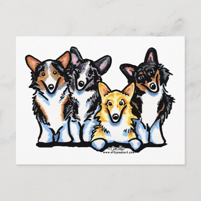 Cartão Postal Corgi Clan (Frente)