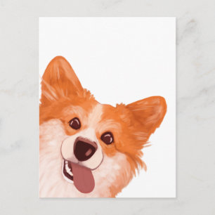 Cartão Postal Corgi - Laranja 