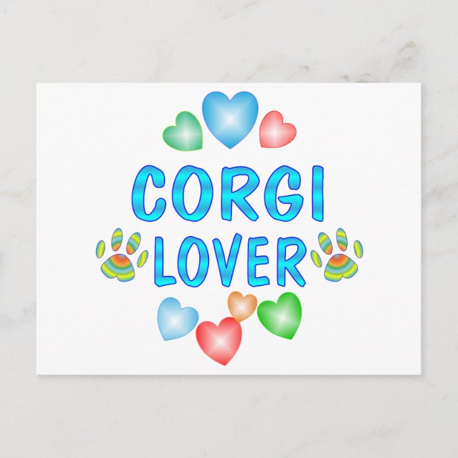 Cartão Postal Corgi Lover (Frente)