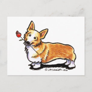 Cartão Postal Corgi Sweetheart