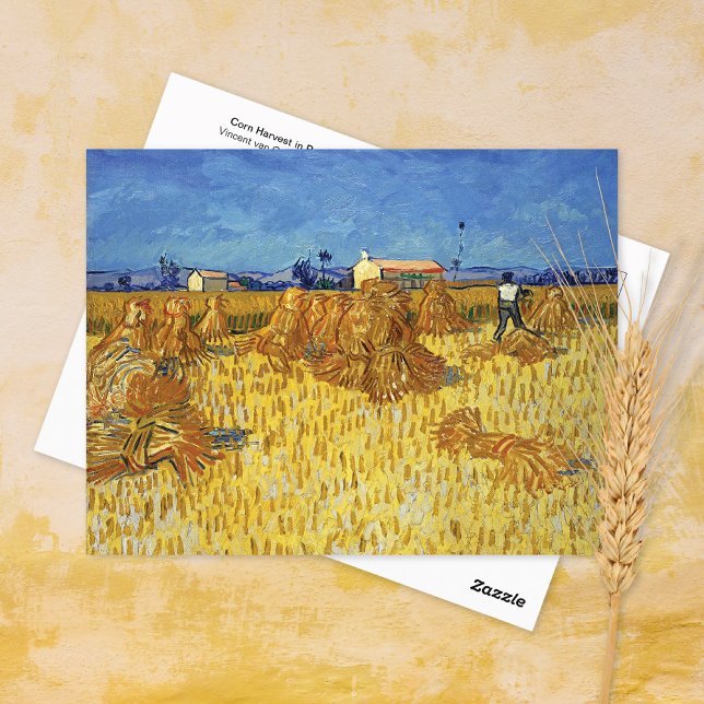 Cartão Postal Corn Harvest Provence Vincent van Gogh (Criador carregado)