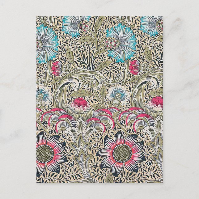 Cartão Postal Corncockle, William Morris (Frente)