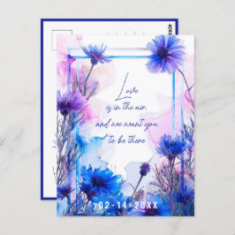 Cartão Postal 💍 Cornflower e Elegância Lavanda