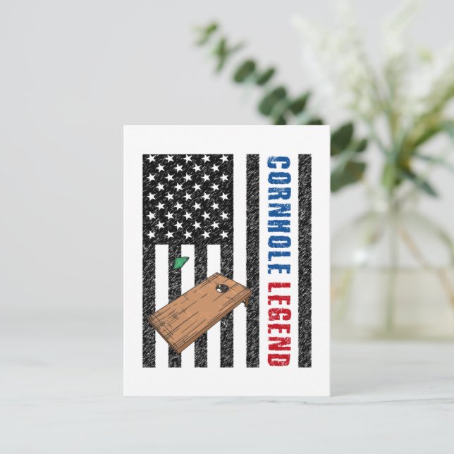 Cartão Postal Cornhole Legend USA (Em pé/Frente)