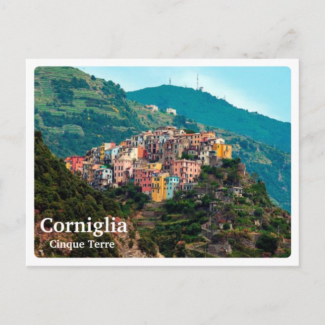 Cartão Postal CORNIGLIA - Cinque Terre - Ligúria - panorama - (Frente)