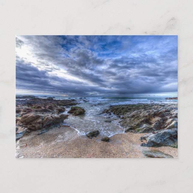 Cartão Postal Cornish Beach Breaking Waves (Frente)