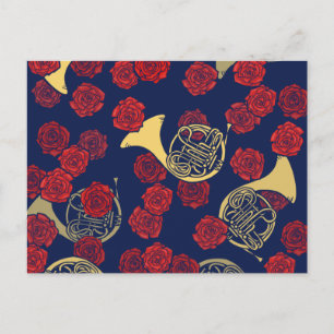 Cartão Postal Corno francês