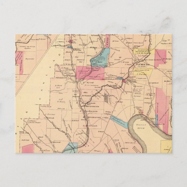 Cartão Postal Cornplanter Township (Frente)