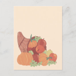 Cartão Postal Cornucópia de Outono