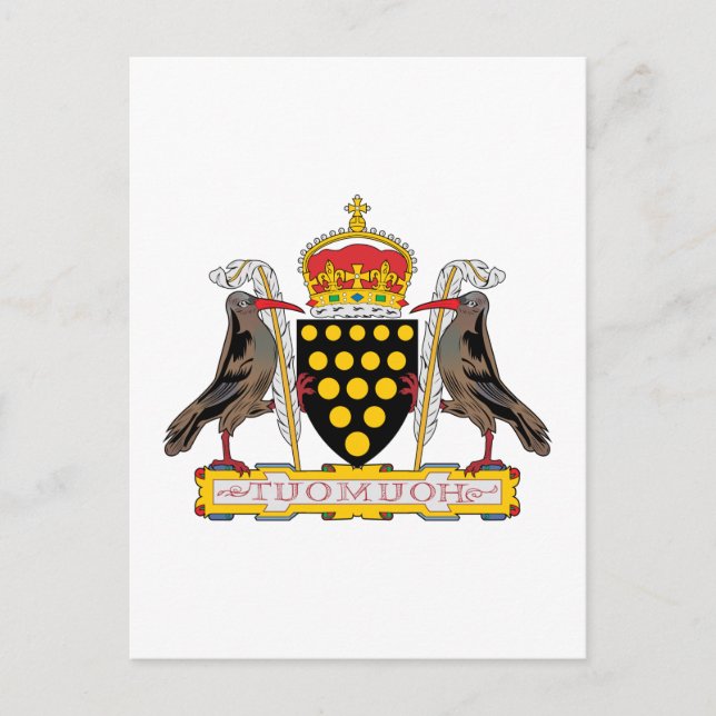 Cartão Postal Cornwall Casaco de Arms (Frente)