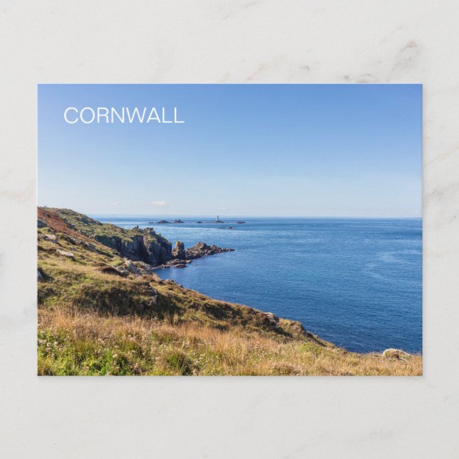 Cartão Postal Cornwall Fim da Terra Inglaterra  (Frente)