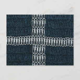 Cartão Postal Cornwall Flag of Paperclips