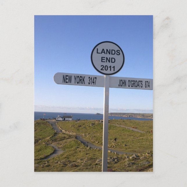 Cartão Postal Cornwall Lands End (Frente)