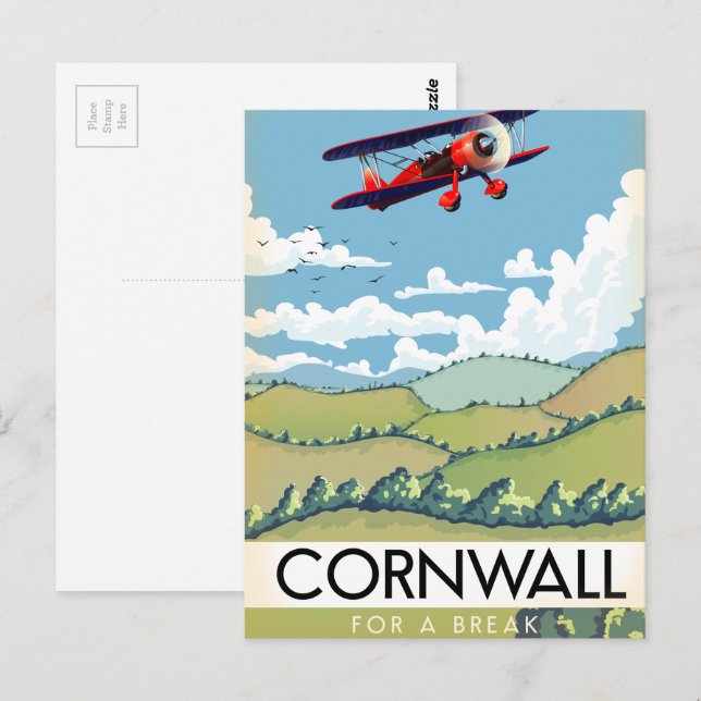 Cartão Postal Cornwall Para uma Pausa (Frente/Verso)