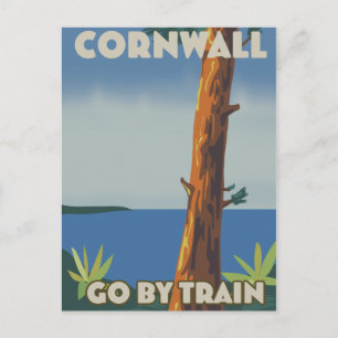 Cartão Postal Cornwall vai de trem