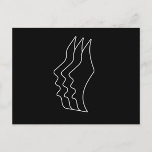 Cartão Postal Coro Perfil Facial Cantando Chorus Choral Music G