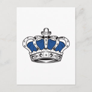 Cartão Postal Coroa - Azul