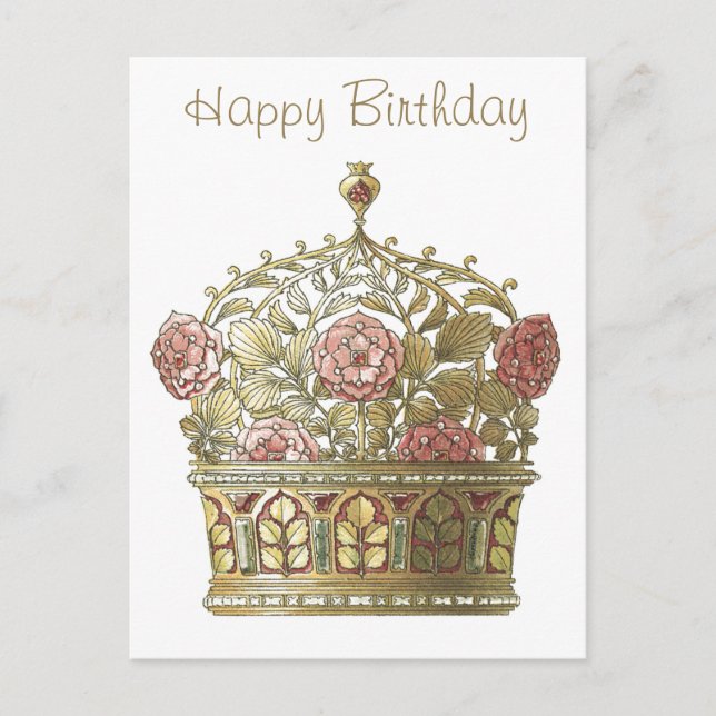 Cartão Postal Coroa com Rosas (Frente)