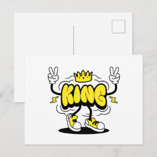 Cartão Postal Coroa de Grafite no Estilo King Street