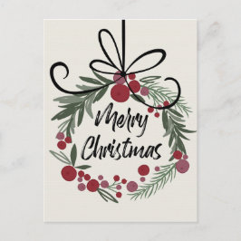 Cartão Postal Coroa de Natal