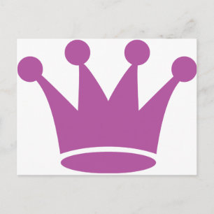 Cartão Postal coroa de princesa rosa
