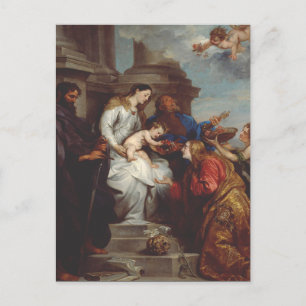 Cartão Postal Coroação de Santa Rosália por Anthony van Dyck