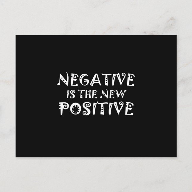 Cartão Postal Corona - Negativo É O Novo Positivo (Frente)