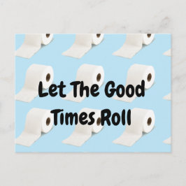 Cartão Postal Corona Virus Toilet Roll Blue
