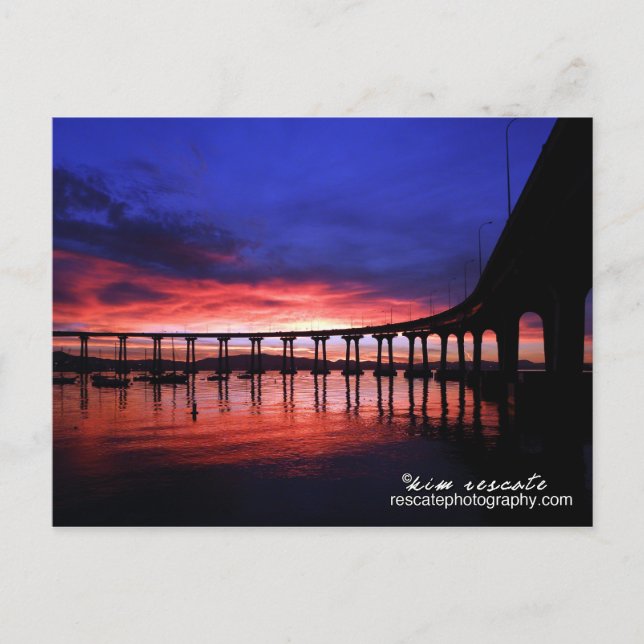 Cartão Postal Coronado Bridge Sunrise (Frente)